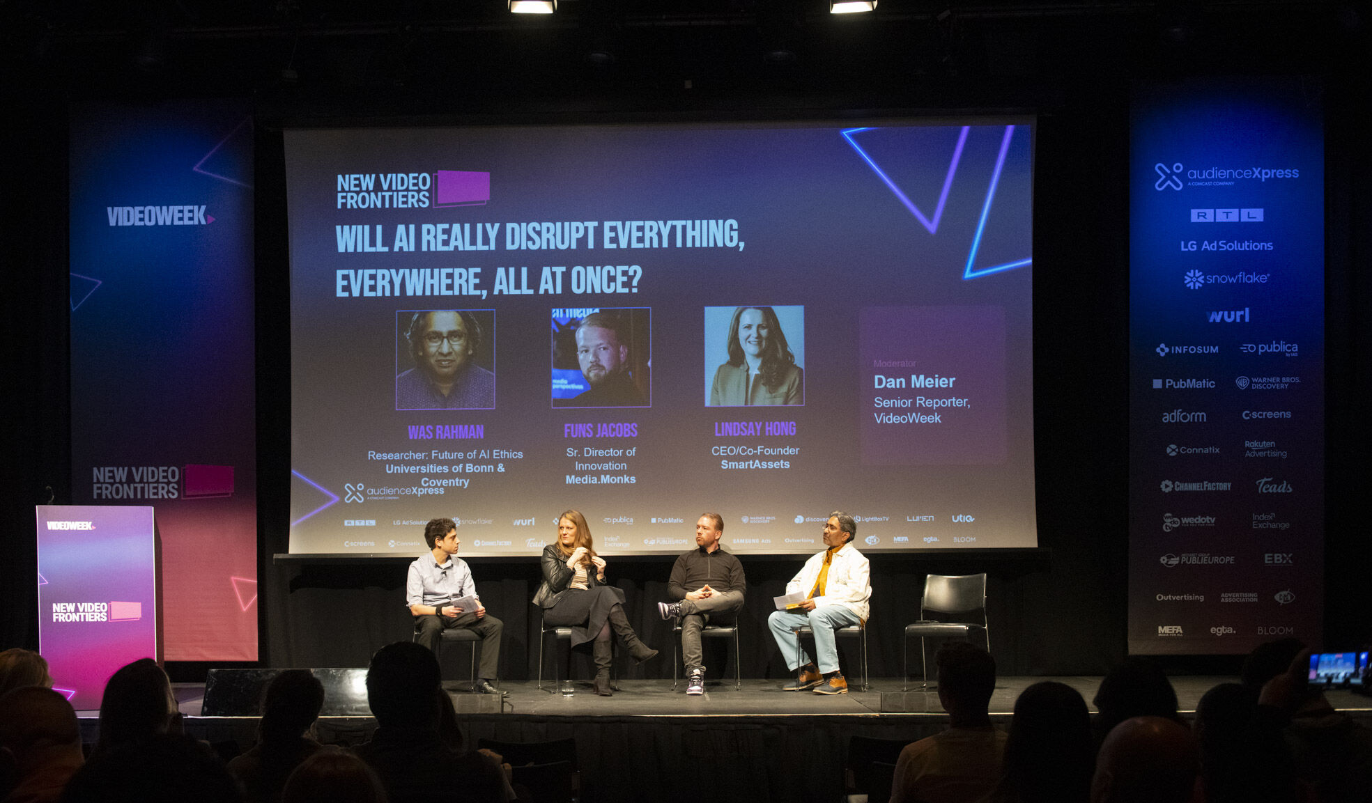 Funs Jacobs on stage at Frontiers conference, March 2024